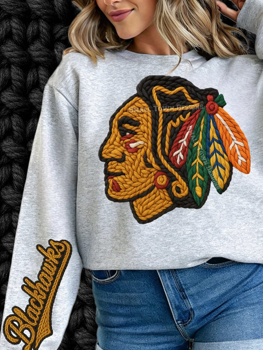 Blackhawks Knit Logo