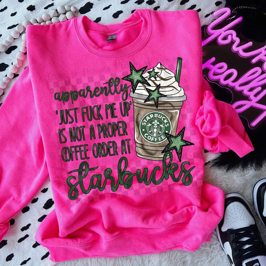 Apparently Just F Me Up Starbucks