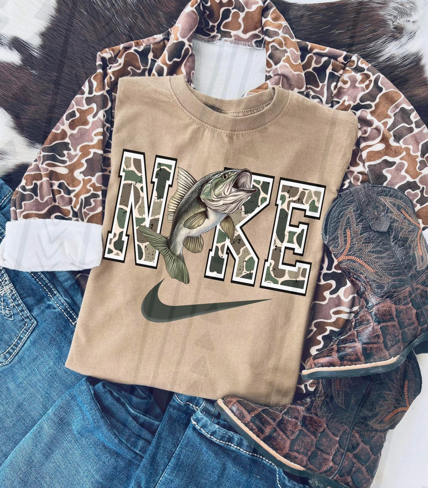 Camo Fishing Swoosh