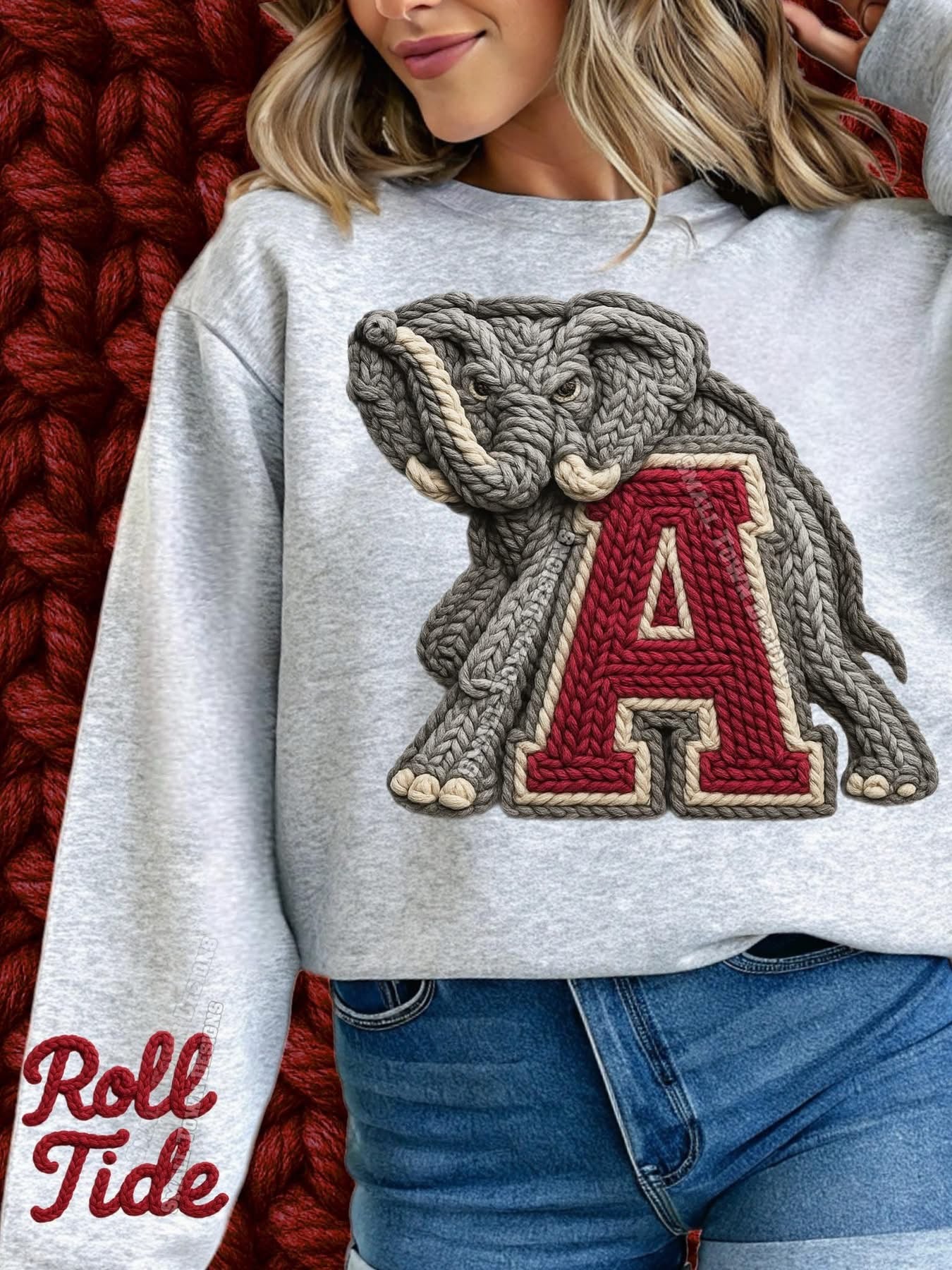 Alabama Elephant Faux Yarn