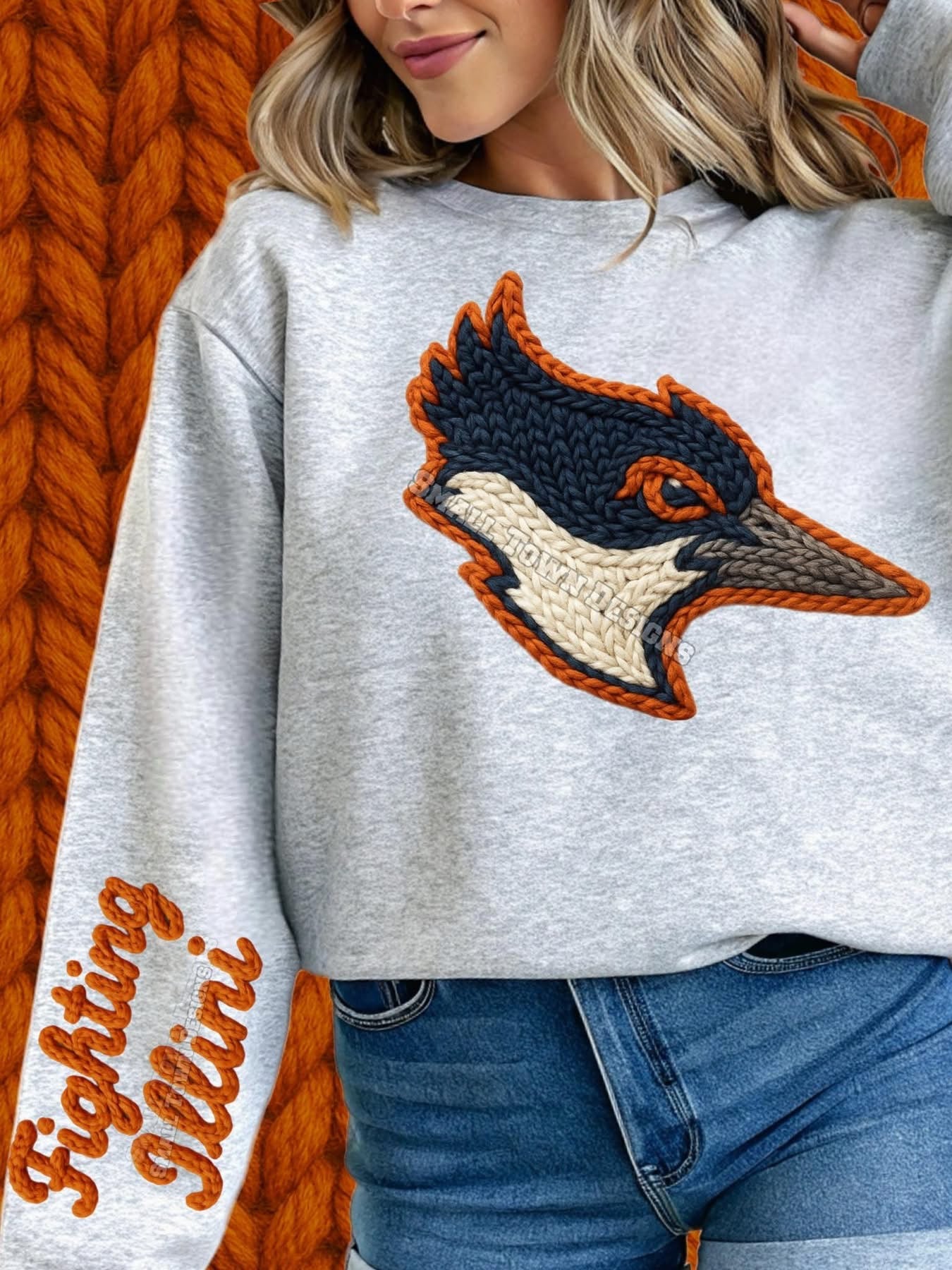 Fighting Illini Faux Yarn