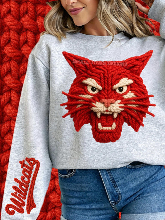 Wildcats Red Faux Yarn