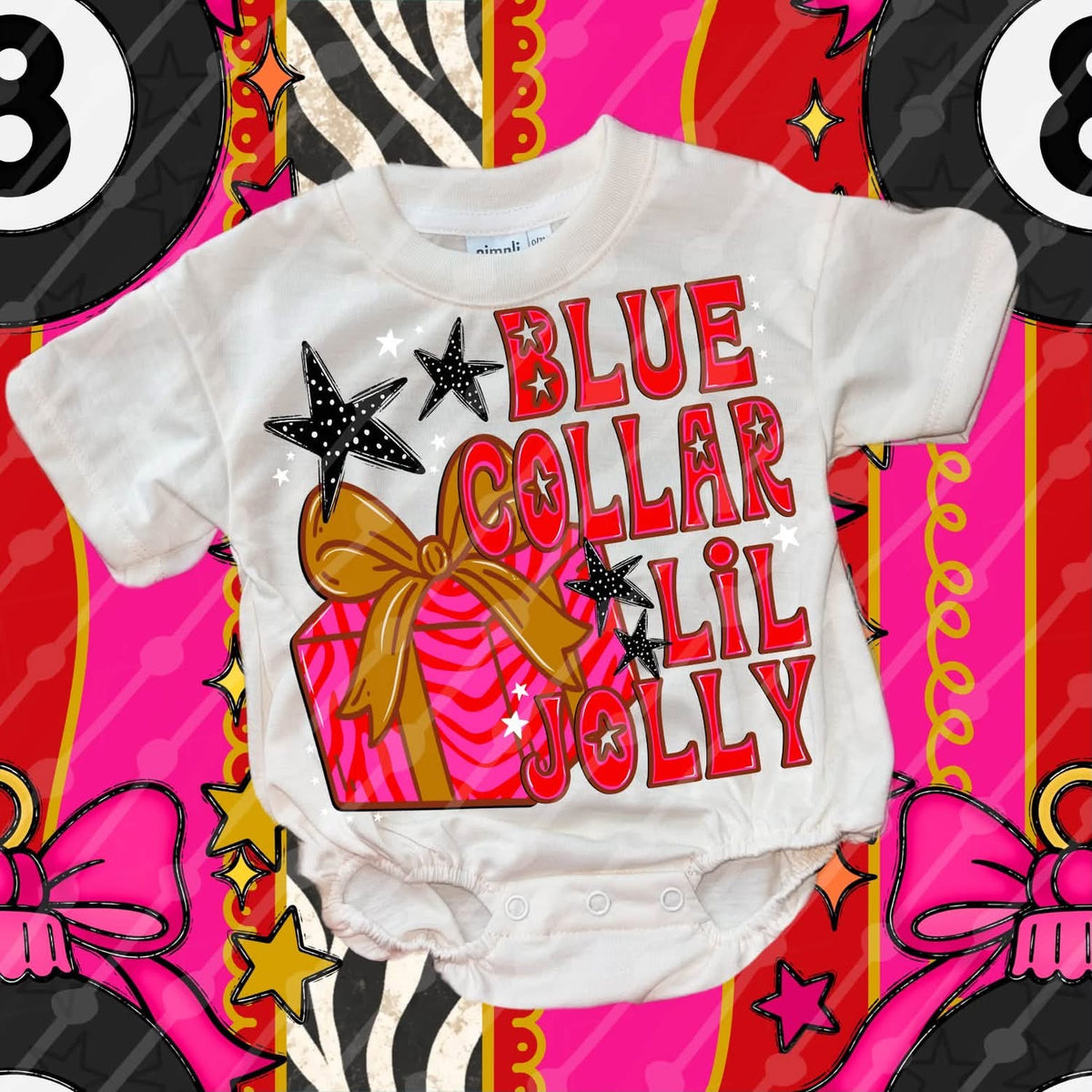 Blue Collar Lil Jolly DTF transfer