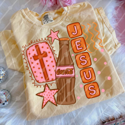 Jesus Coffin Cola DTF transfer