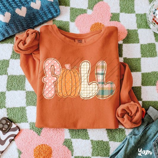 Fall Plaid Pumpkin Letters