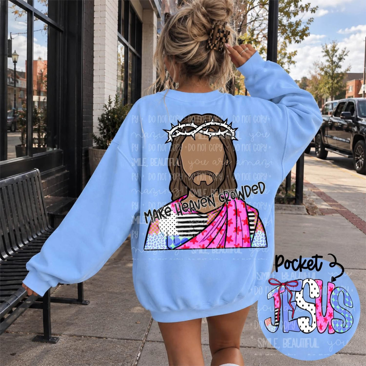 Make Heaven Crowded Patchwork Jesus