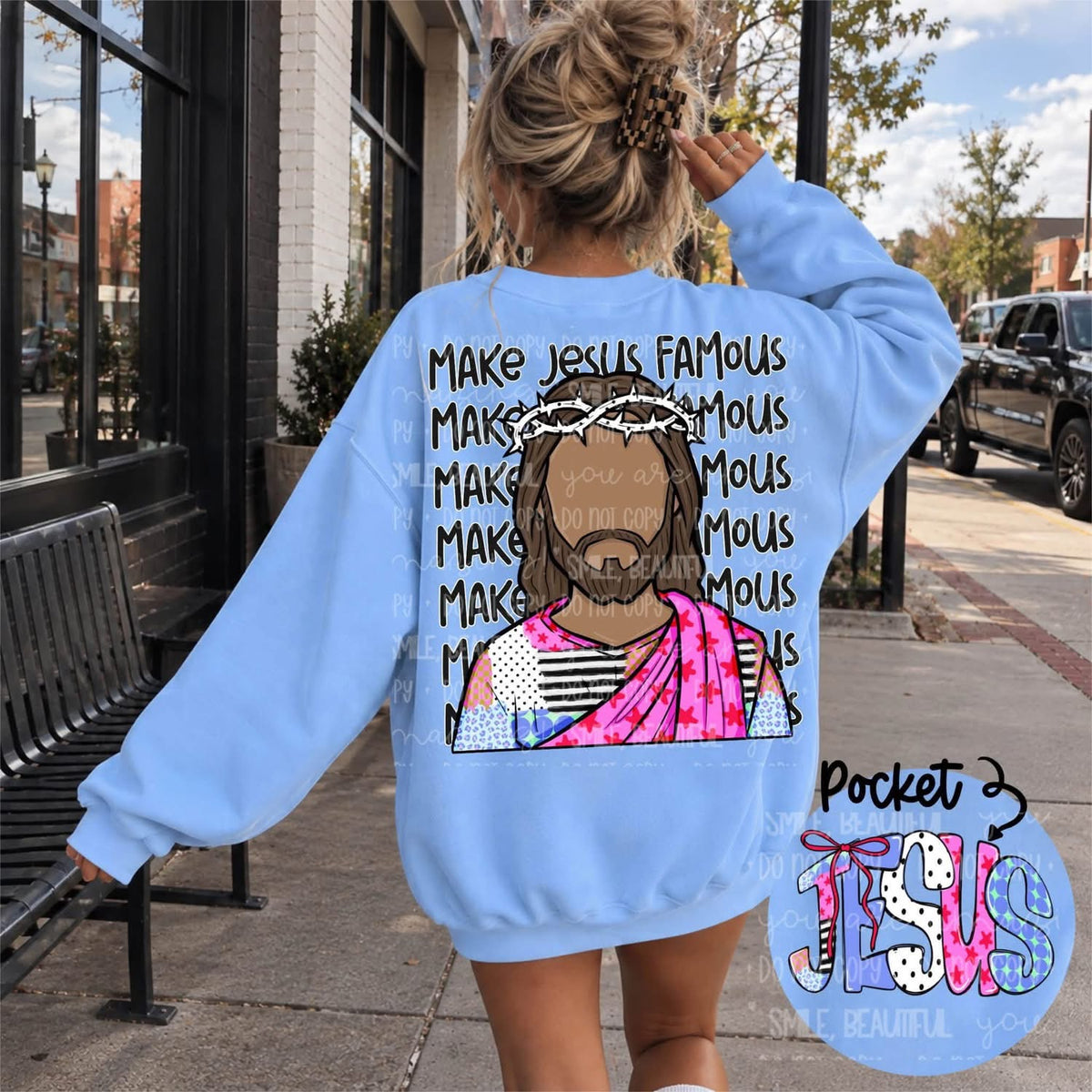 Make Heaven Crowded Patchwork Jesus