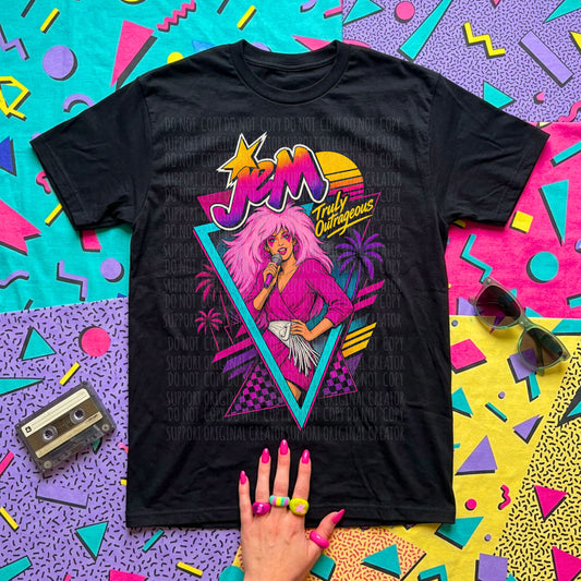 Jem Truly Outrageous Blk Tee