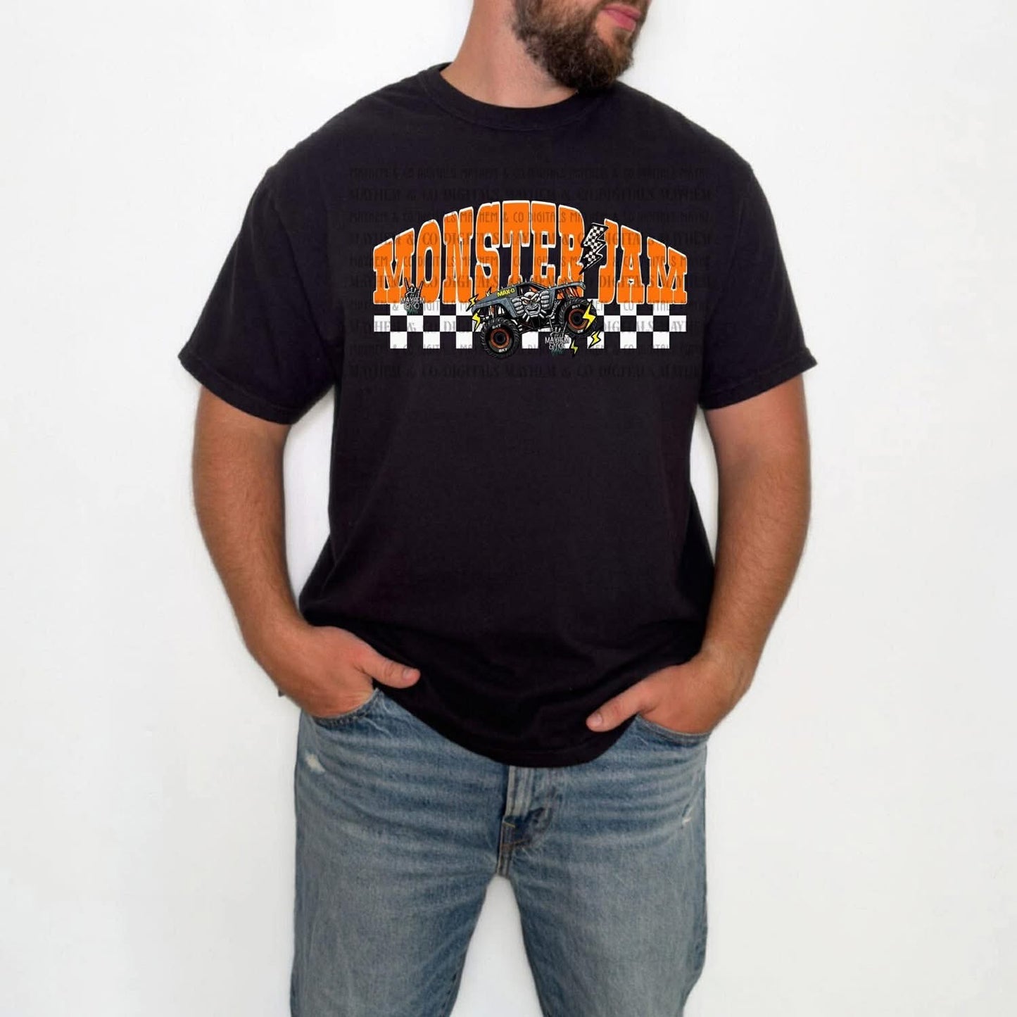 MJ Orange Lightning Retro Truck