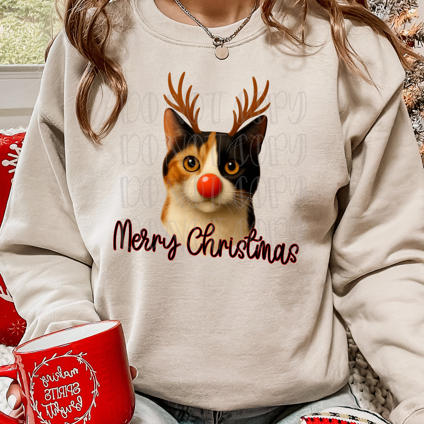 Reindeer Calico Cat