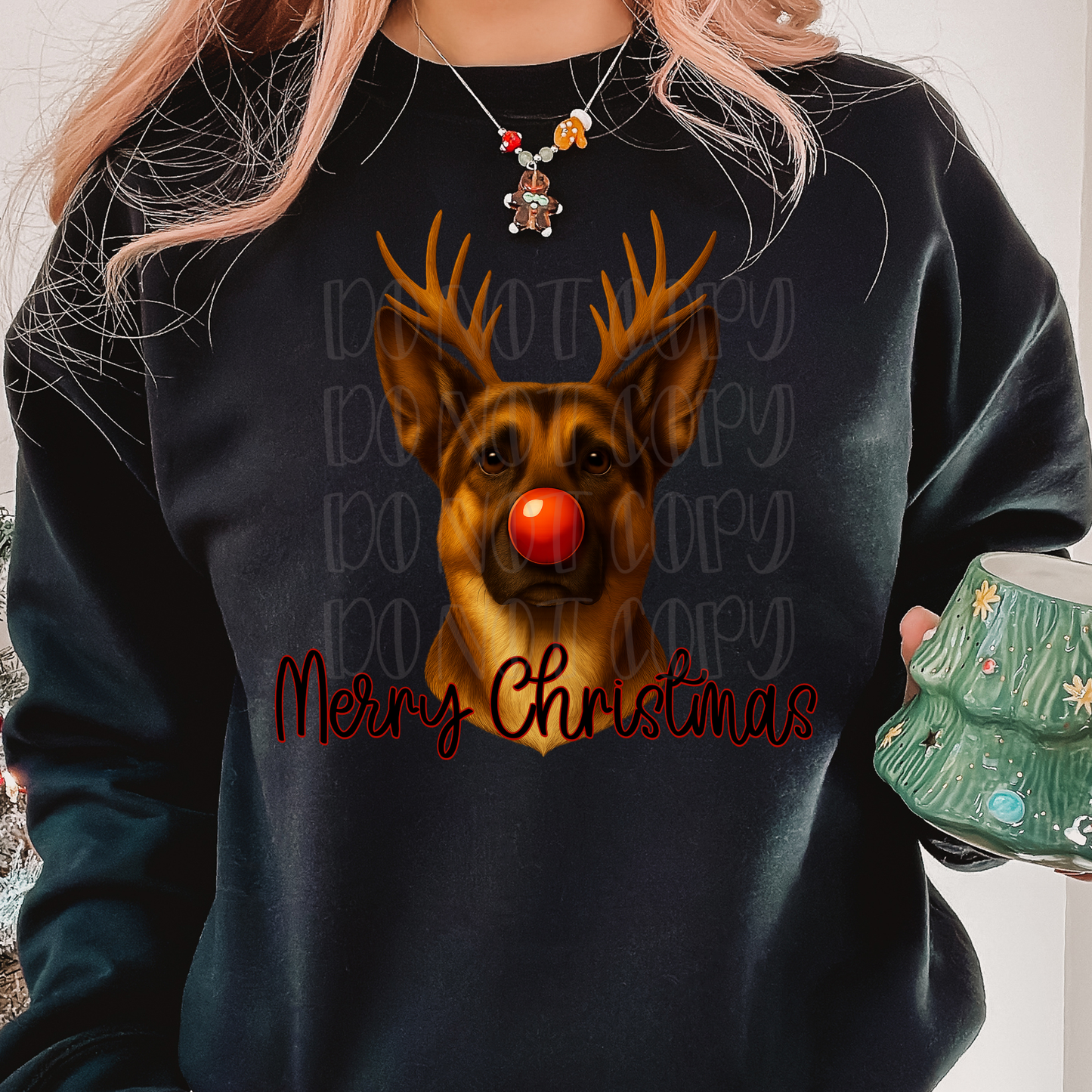 Shepherd Reindeer Merry Christmas