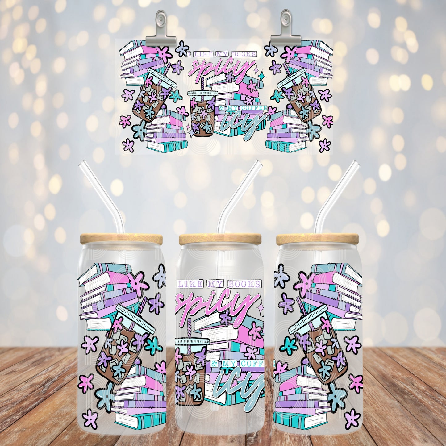 Like My Books Spicy and My Coffee Icy 16oz