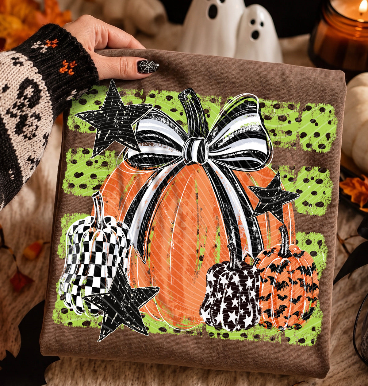 Sketch Patterned Pumpkins