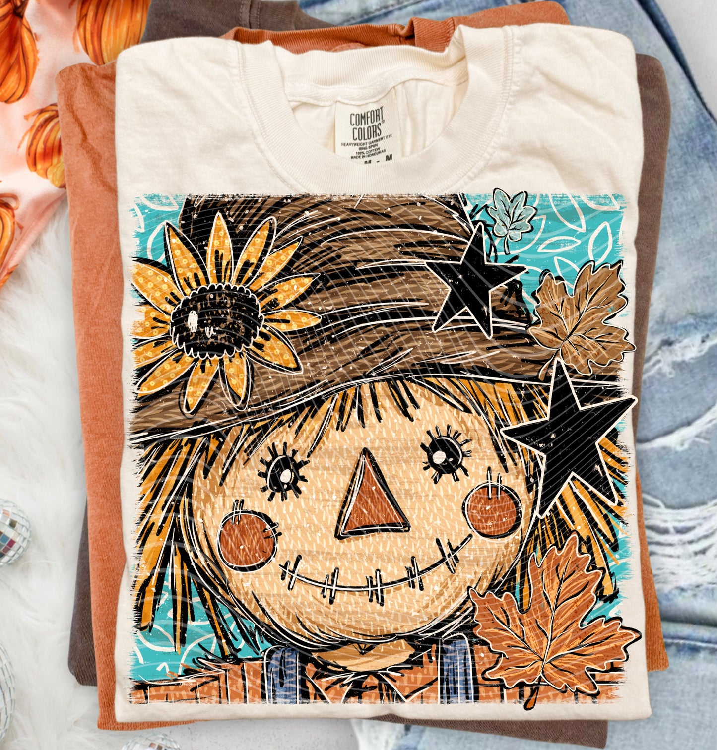 Scarecrow Autumn Leaves