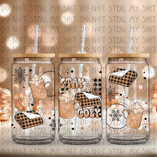 Stay Cozy Glass Can