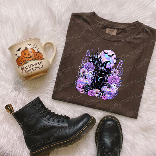 Glitter Black Cat Halloween