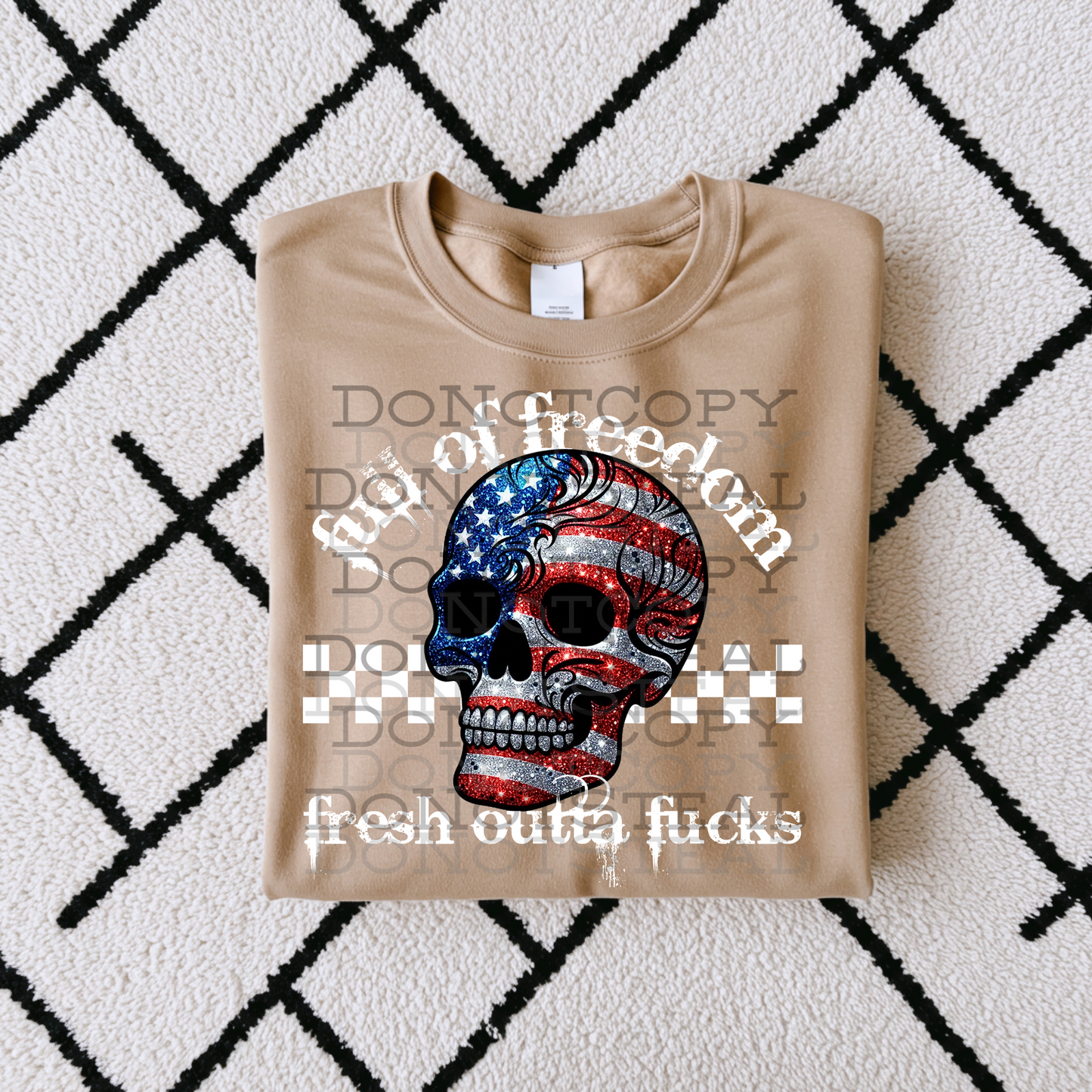 America Sparkle Skull