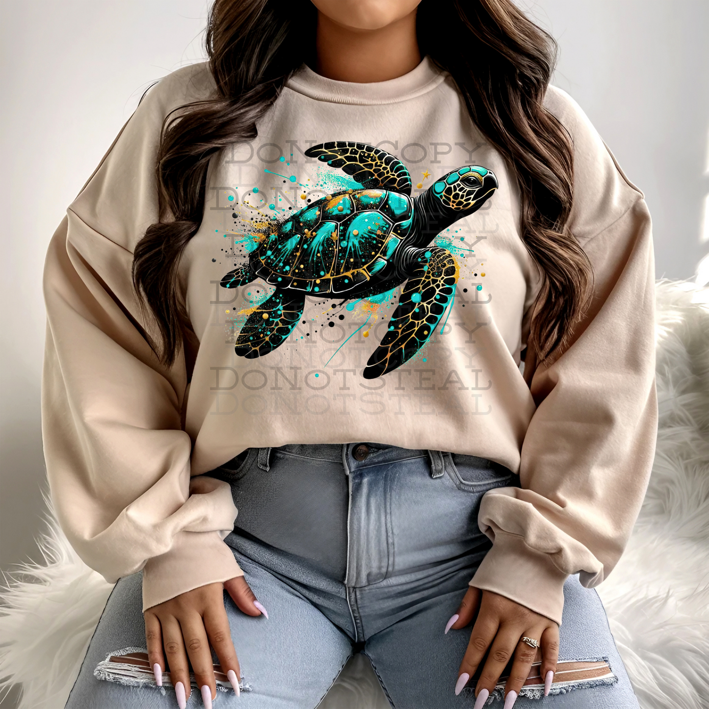 Cyan Sea Turtle