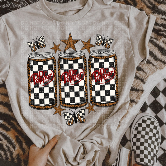 Checkered Dr P Cans