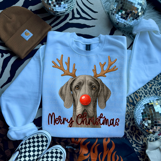 Merry Christmas Weimaraner