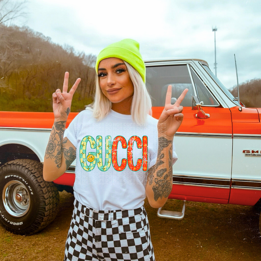 Gucc Smiley Pattern