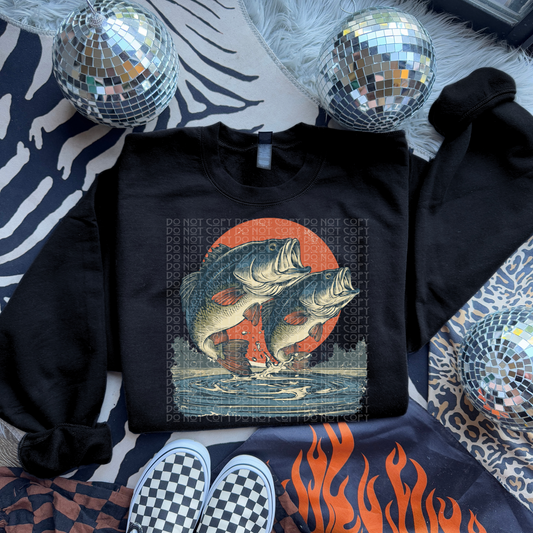 Jumping Bass Retro Sunset