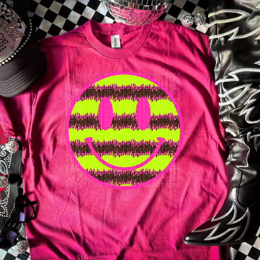 Neon Stripe Smiley
