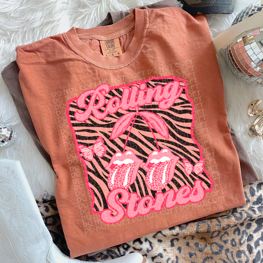 Rock Tongues Pink Zebra