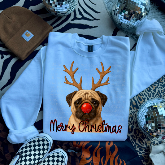 Merry Christmas Pug