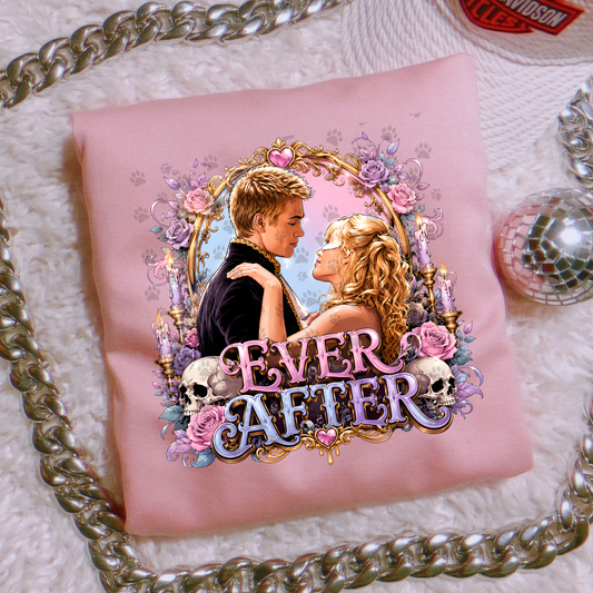 Ever After Couple Roses Skulls