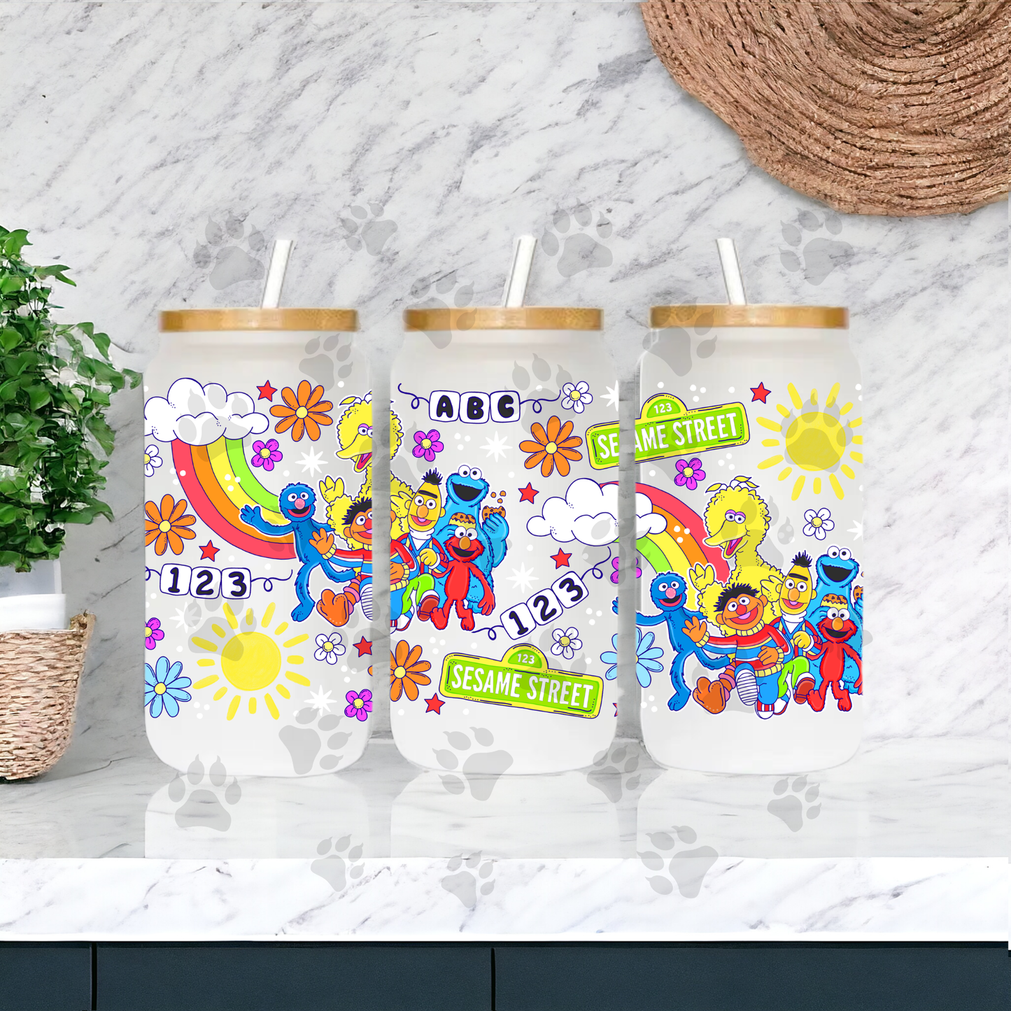 Sesame Street ABC Cup Wrap UV DTF