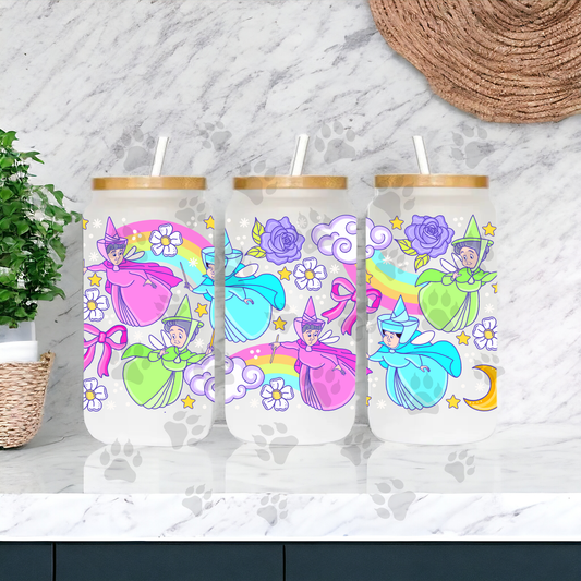 Sleeping Fairies Flora Fauna Cup Wrap UV DTF