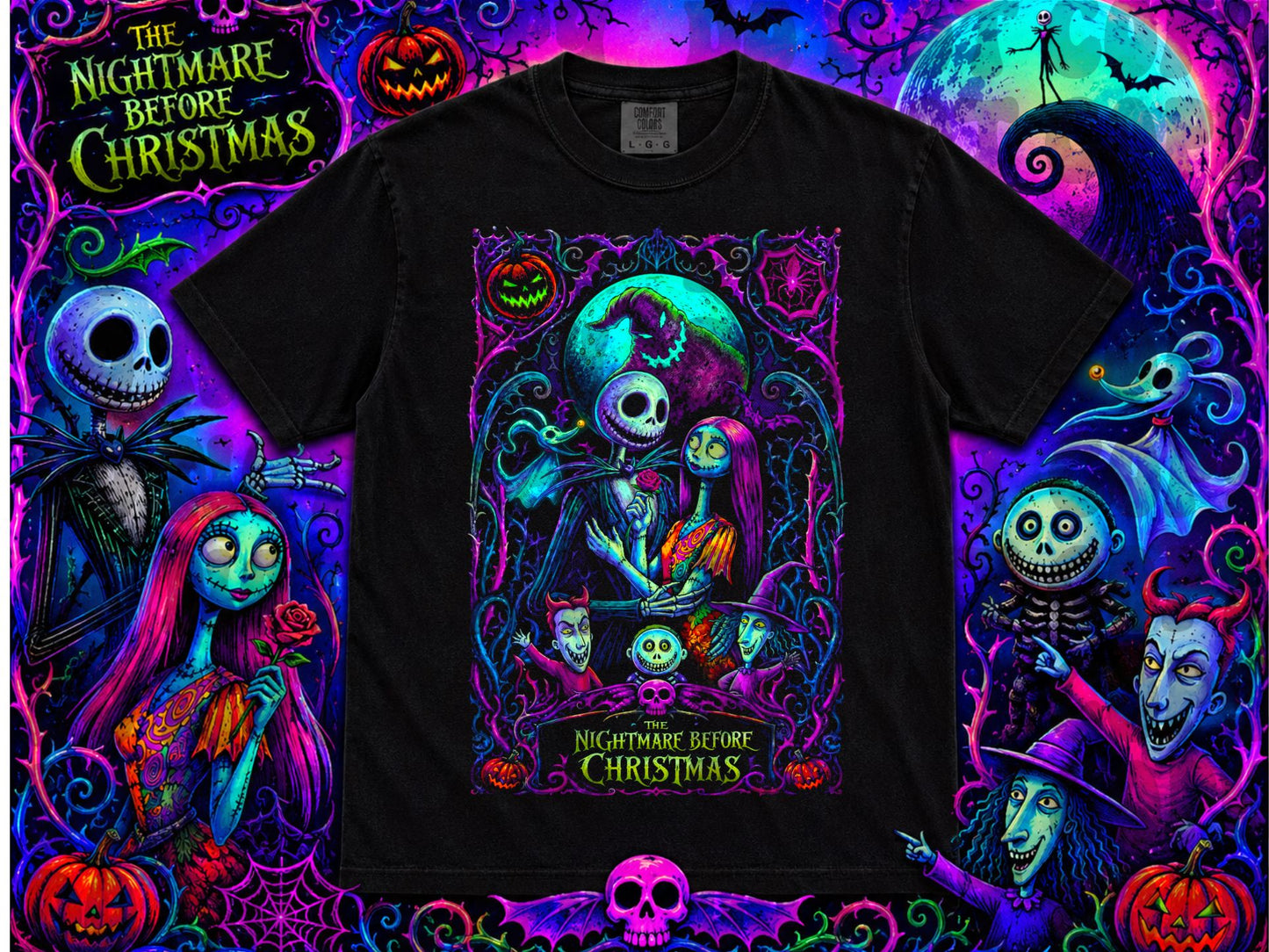 The Nightmare Before Christmas blk tee