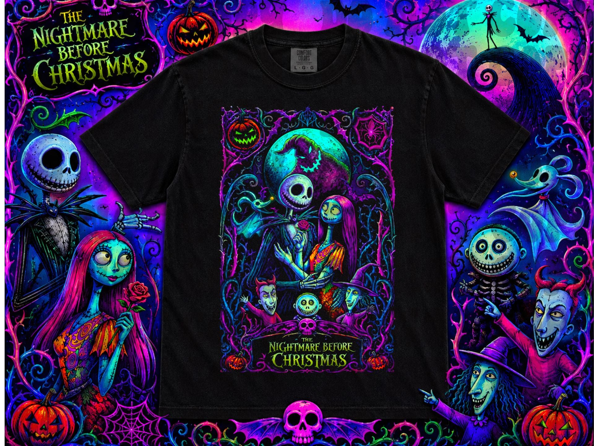 The Nightmare Before Christmas blk tee