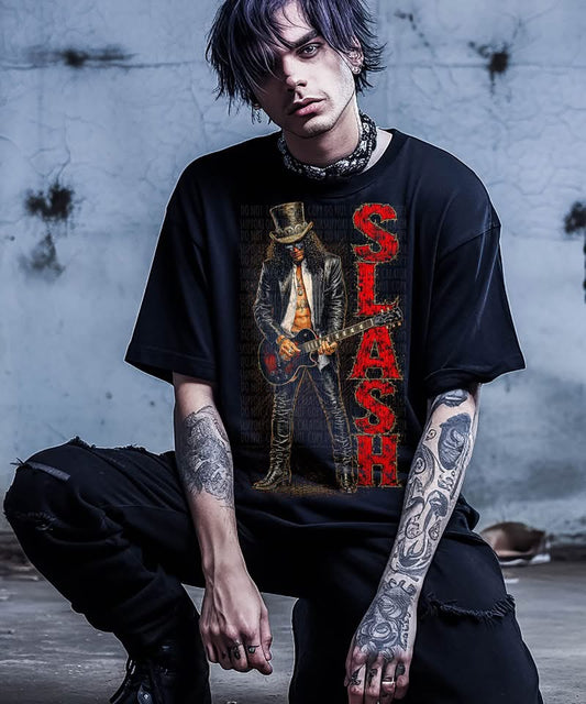 Slash Red Black Tee