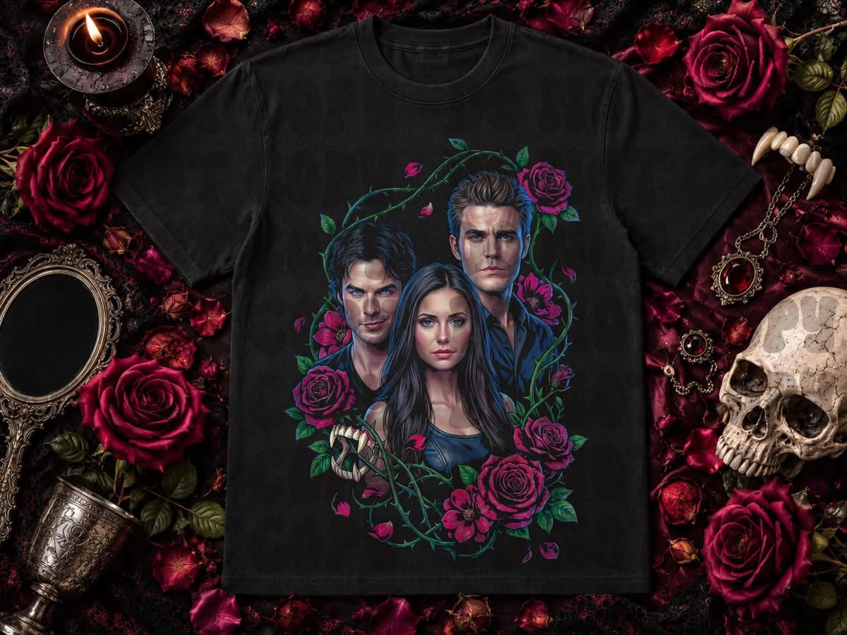 The Vampire Diaries blk tee