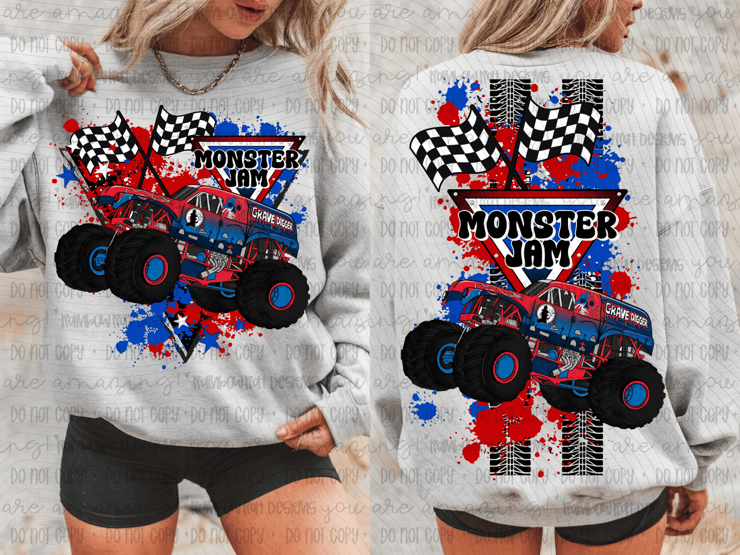 Grave Digger RWB Front Back