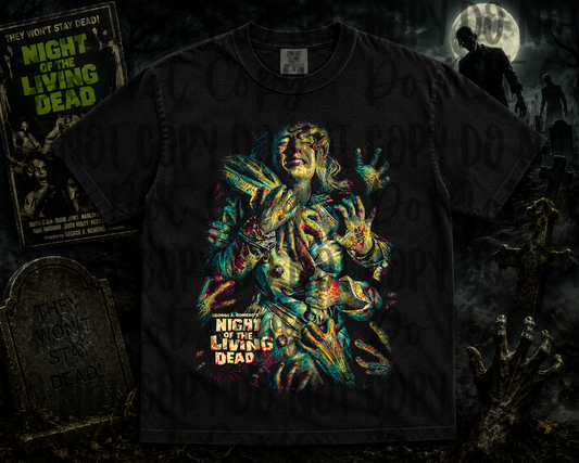 Night of the Living Dead blk tee
