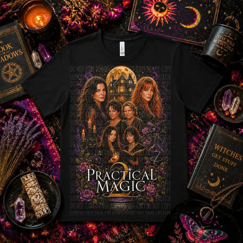 PRACTICAL MAGIC 2 blk tee