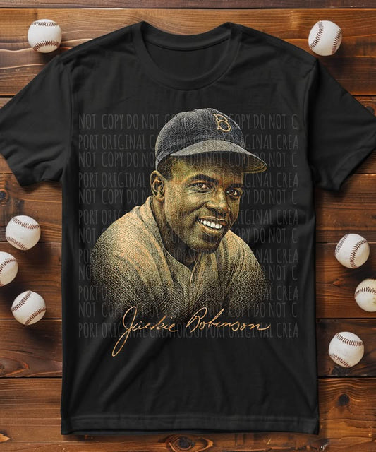 JR Gold Sketch Black Tee