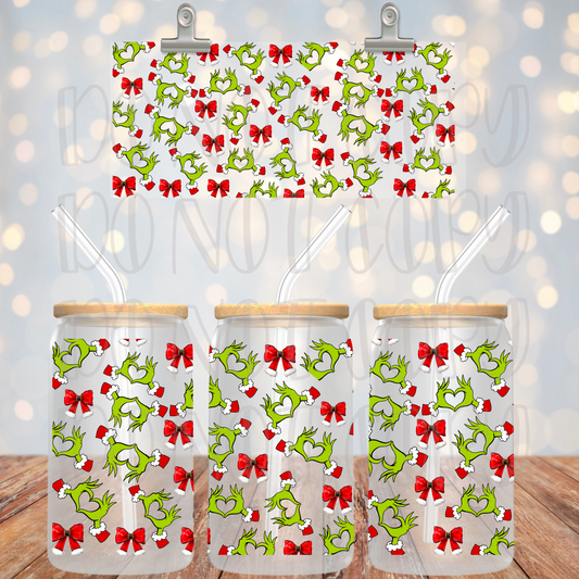 Grin Hands with Red Bows