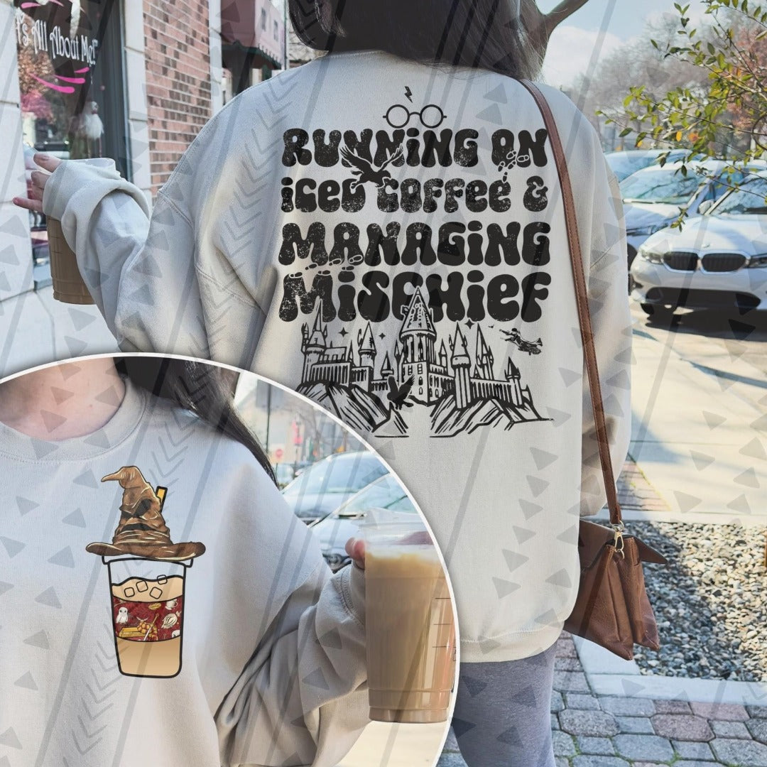 Running on Mischief iced Coffee