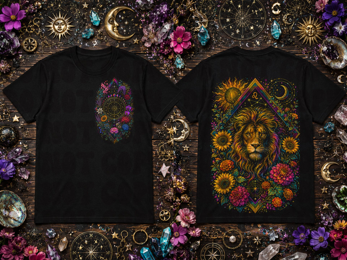 Leo Zodiac Blk Tee