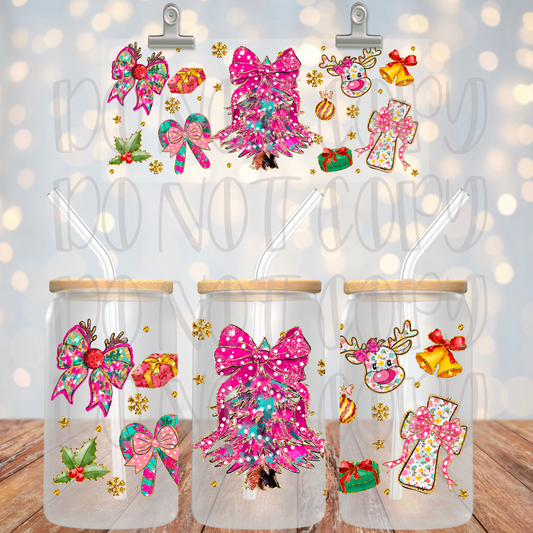 Pink Christmas Tree with Bow