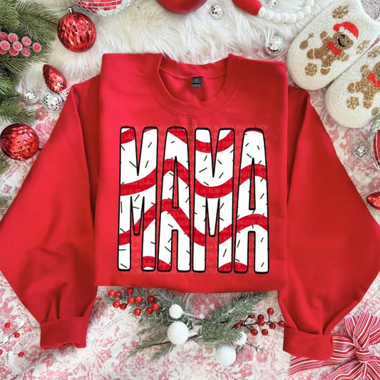Mama Christmas Tree Cake DTF transfer