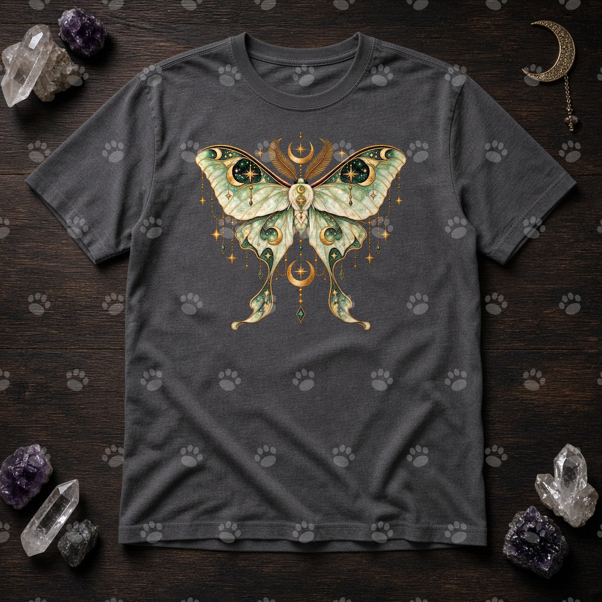 Green Celestial Luna Moth DTF transfer