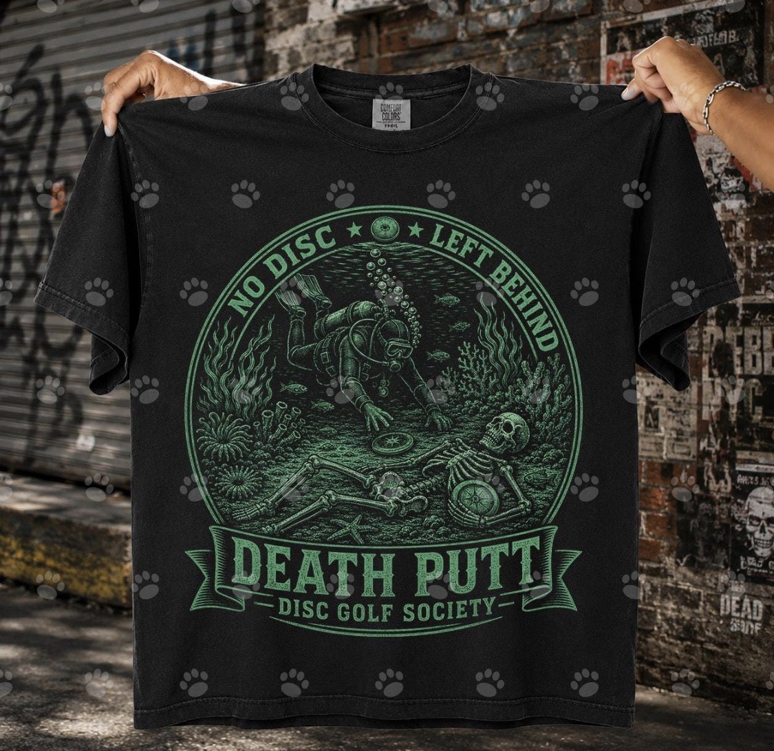 Death Putt Disc Golf Society DTF transfer