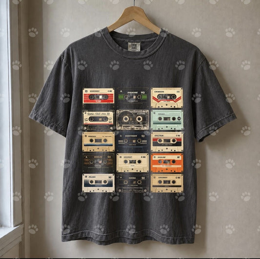 Retro Cassette Tape Grid DTF transfer