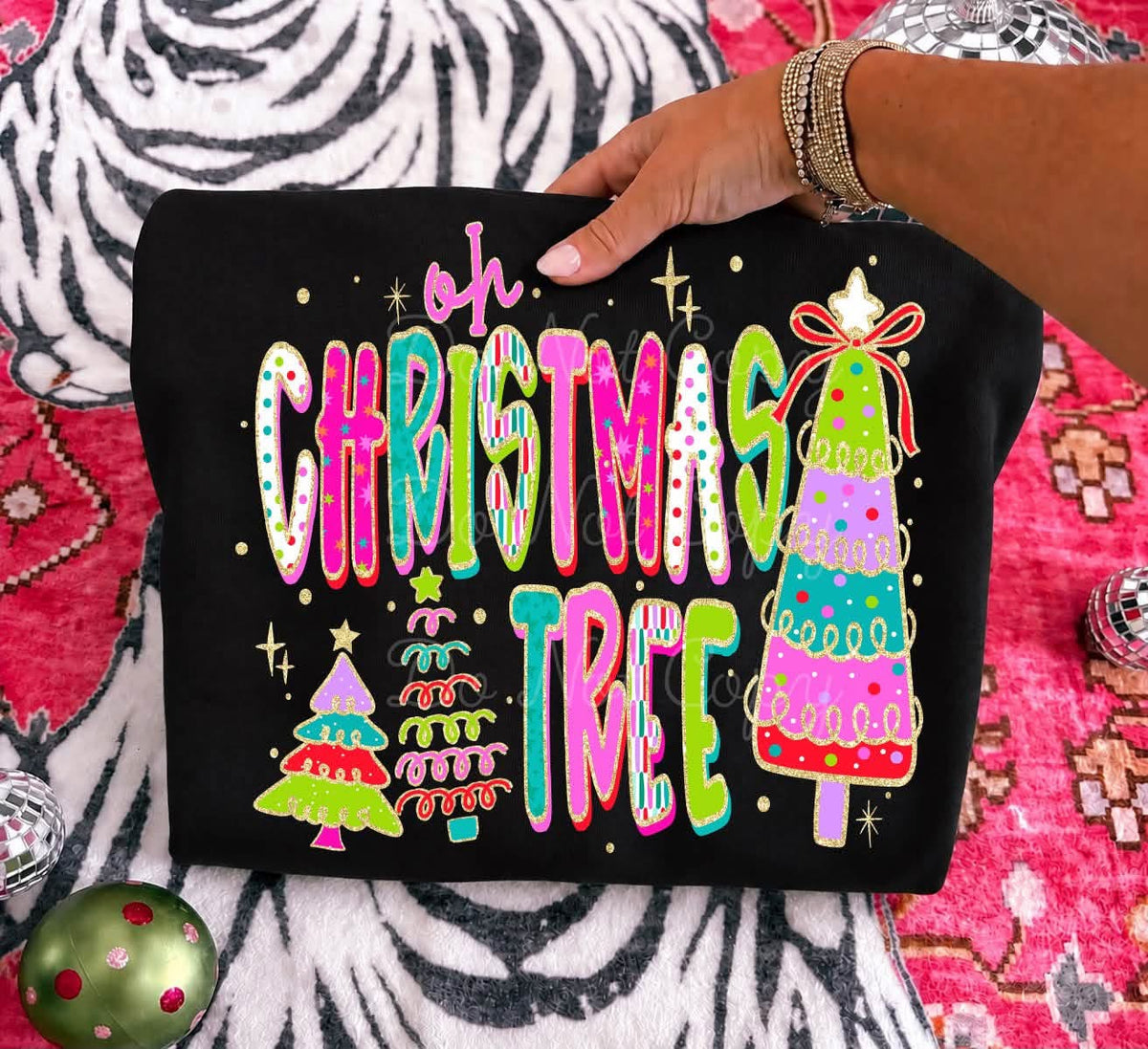 Oh Christmas Tree Whimsical Trees DTF transfer
