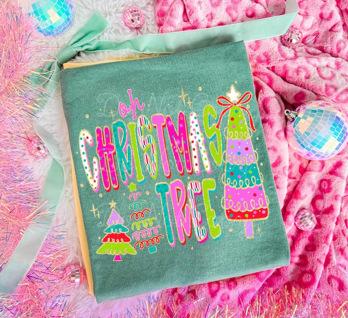 Oh Christmas Tree Whimsical Trees DTF transfer